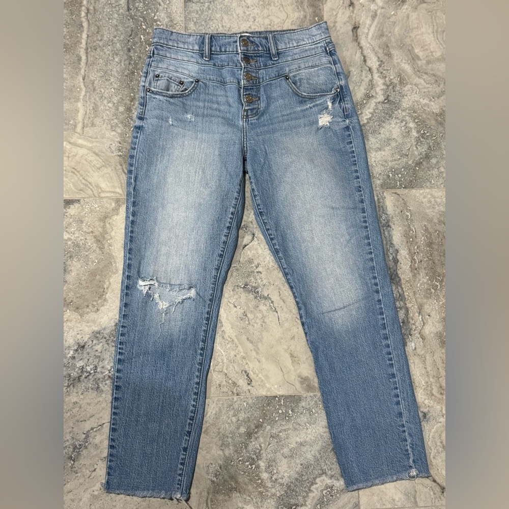 Pistola Light Blue Skinny Jeans with Distressed Details